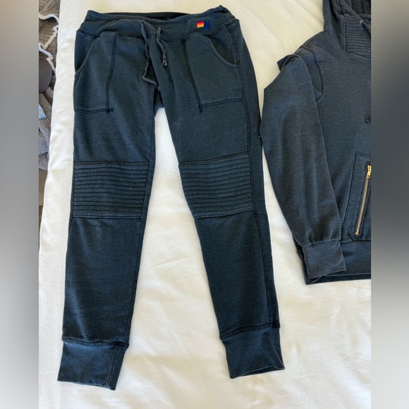 Aviator Nation matching set. Hoodie is the “ninja” style. Sweats are low rise - Picture 2 of 4